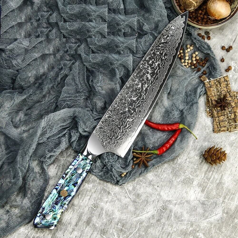 SEIDO Damascus Series, Awabi Japanese Damascus Steel kitchen knives