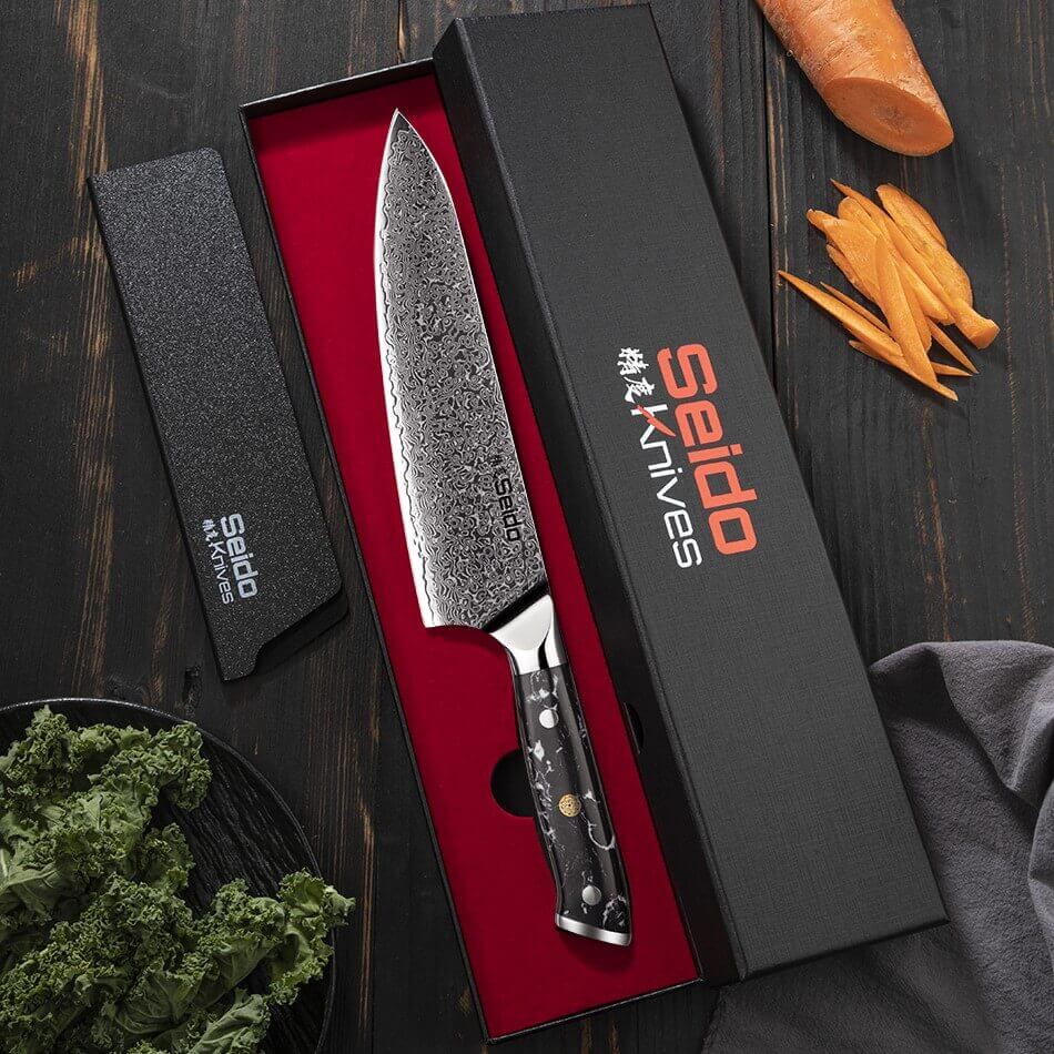 Takoizu Black Gyuto Chef Knife in gift box