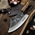 Tora Tsuki Cleaver Knife and leather sheath