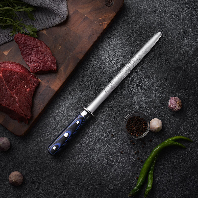 Discover the ultimate sharpening tool: the Kanpeki Diamond Sharpening Rod by Seido Knives. Unleash the power of precision!