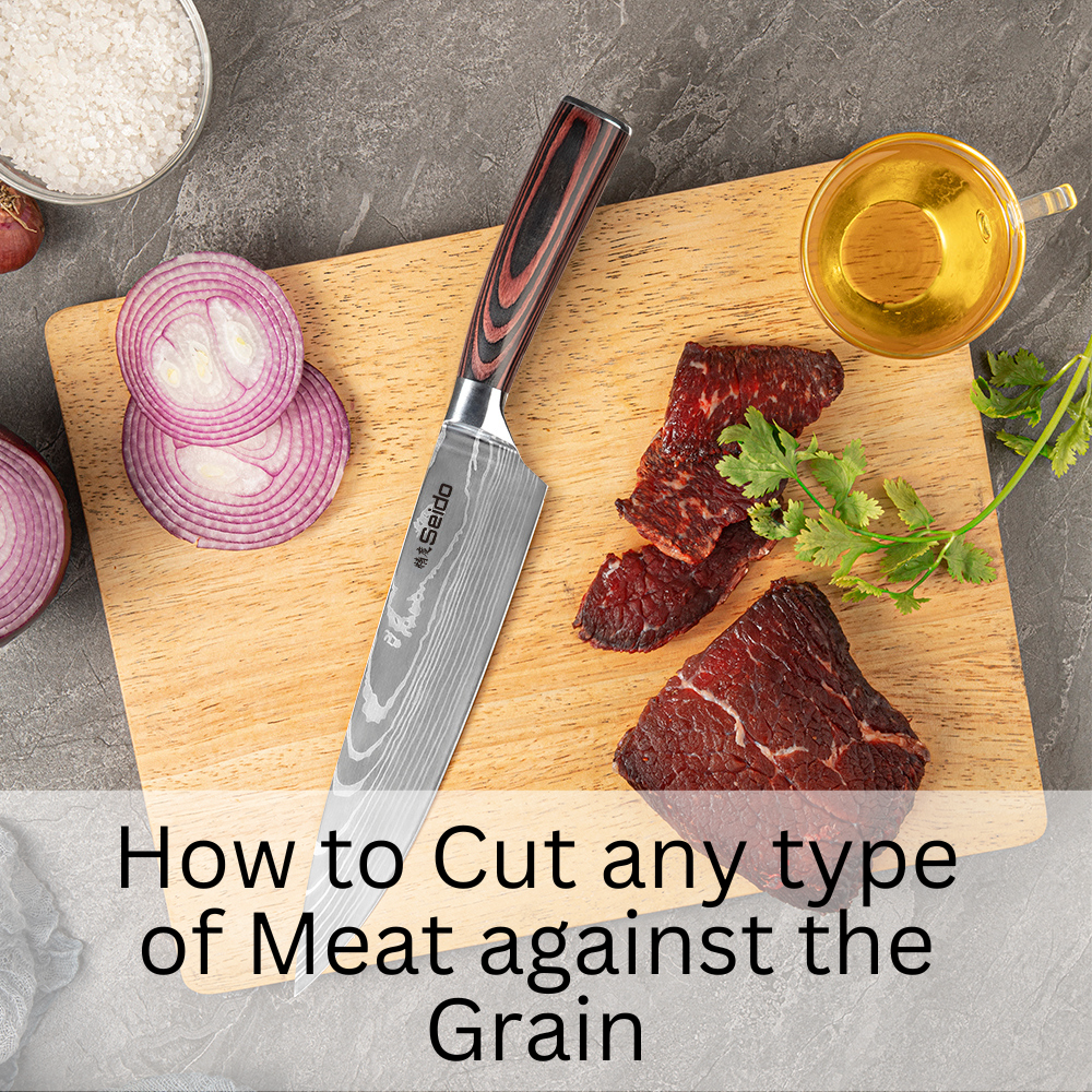 How to Cut Meat Against the Grain with steak knives