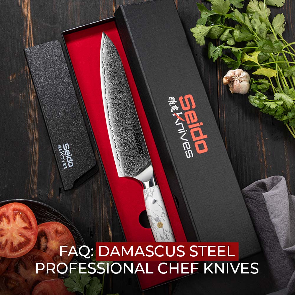 Takoizu Gyuto Professional Chef Knife, Made with Japanese Damascus Steel 