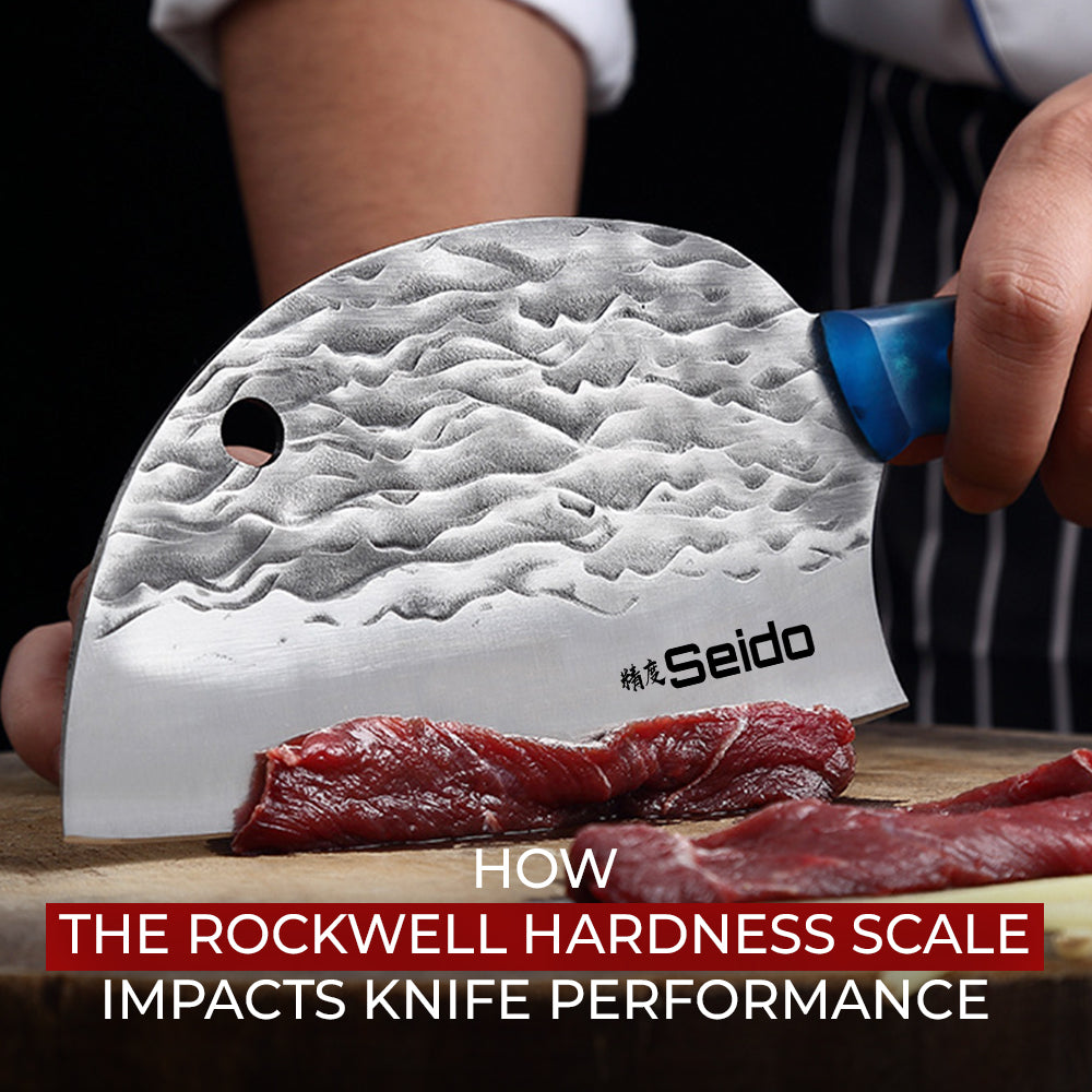 Seido knife showcasing Rockwell hardness impact on performance
