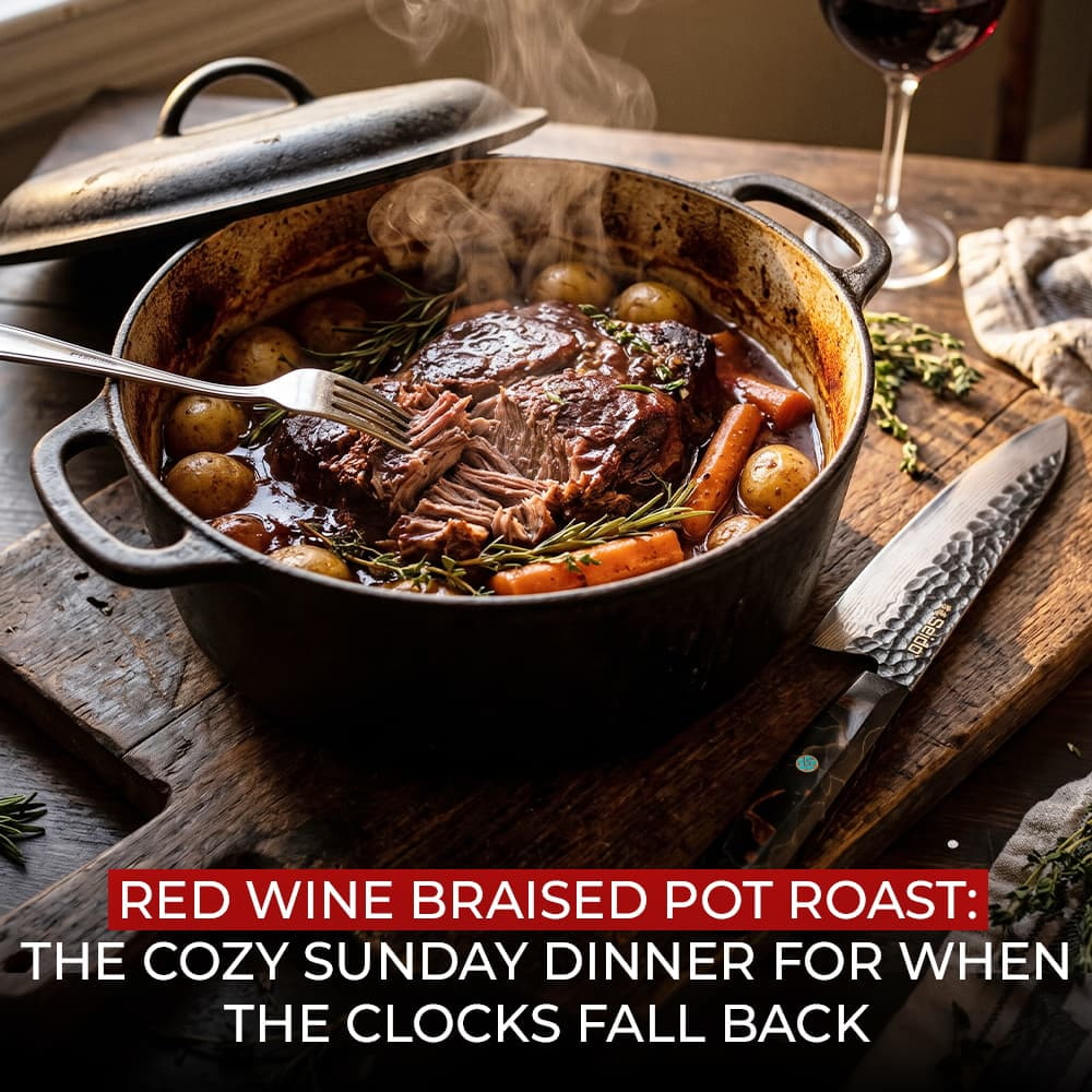 Red Wine Braised Pot Roast for a Cozy Sunday Dinner
