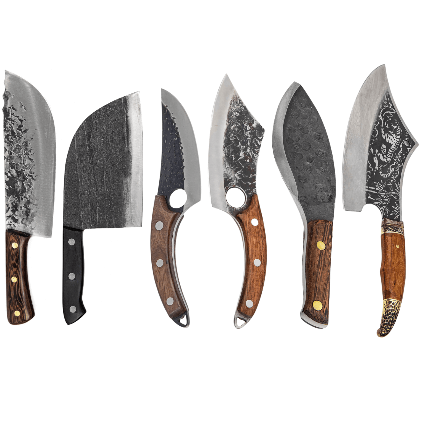 6-in-1 Caveman Bundle, composed of a Japanese Utility Knife and BBQ Knife Set