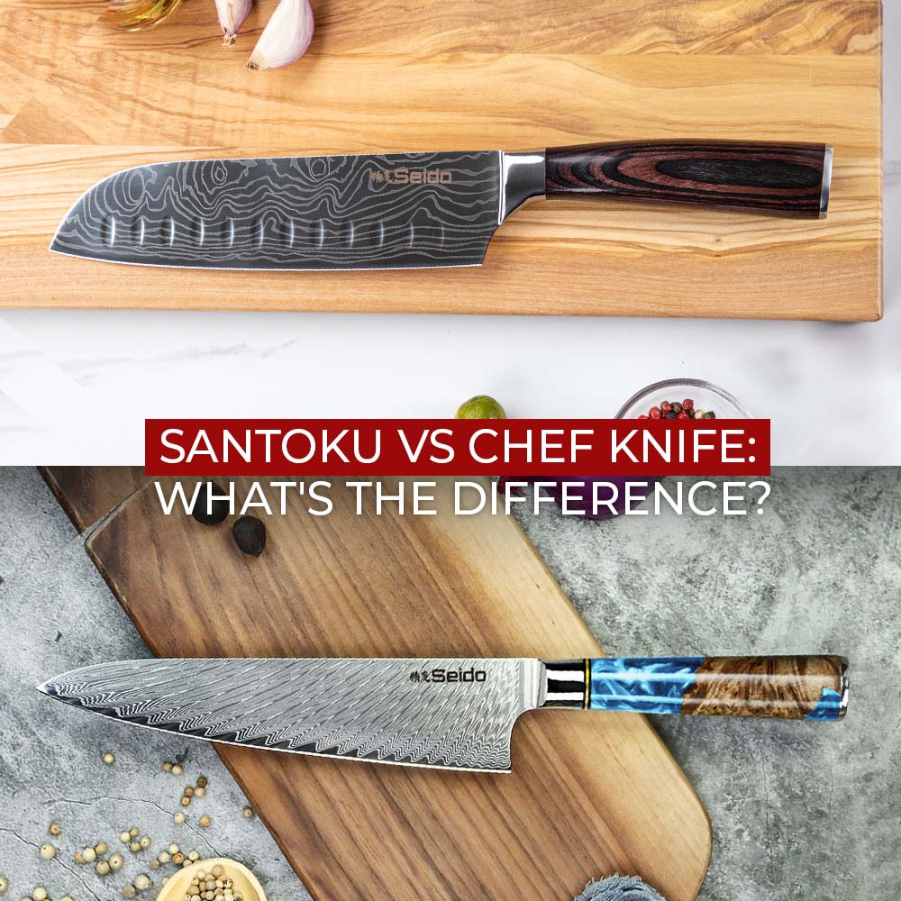 Discover the difference between a Santoku and Chef knife