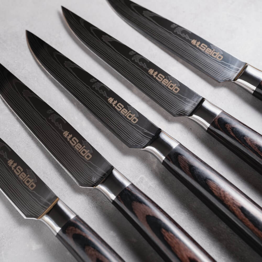 Non-Serrated Steak Knives by seido knives