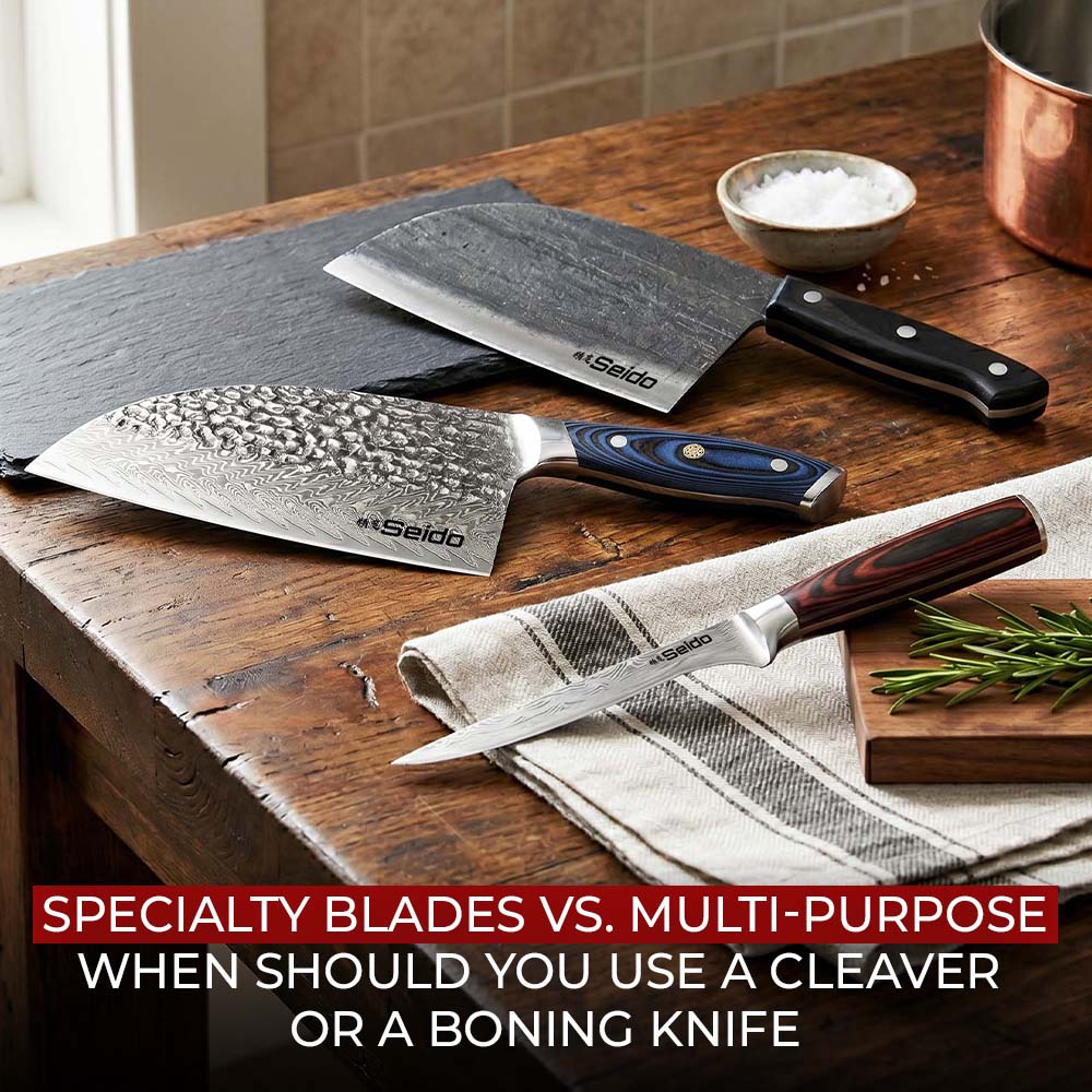 Japanese cleaver and boning knife comparison for specialty kitchen prep tasks