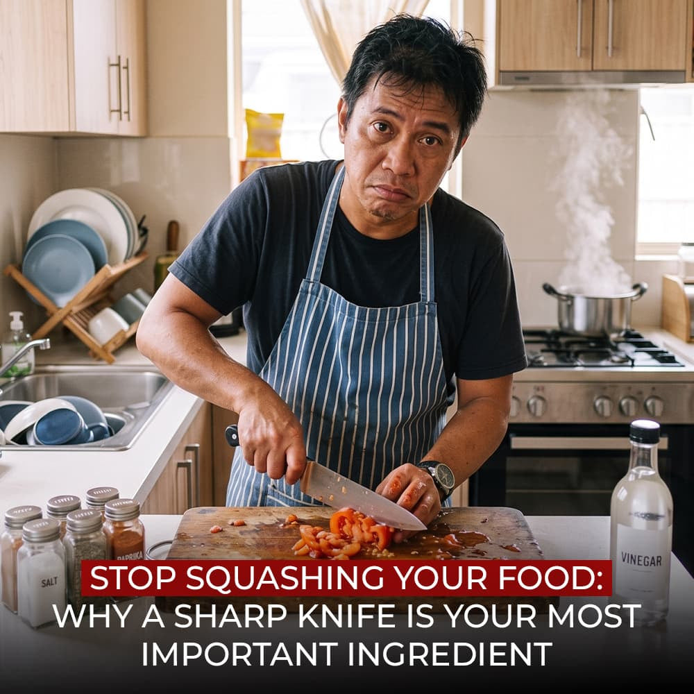 Sharp Kitchen Knife for Clean and Precise Food Cutting