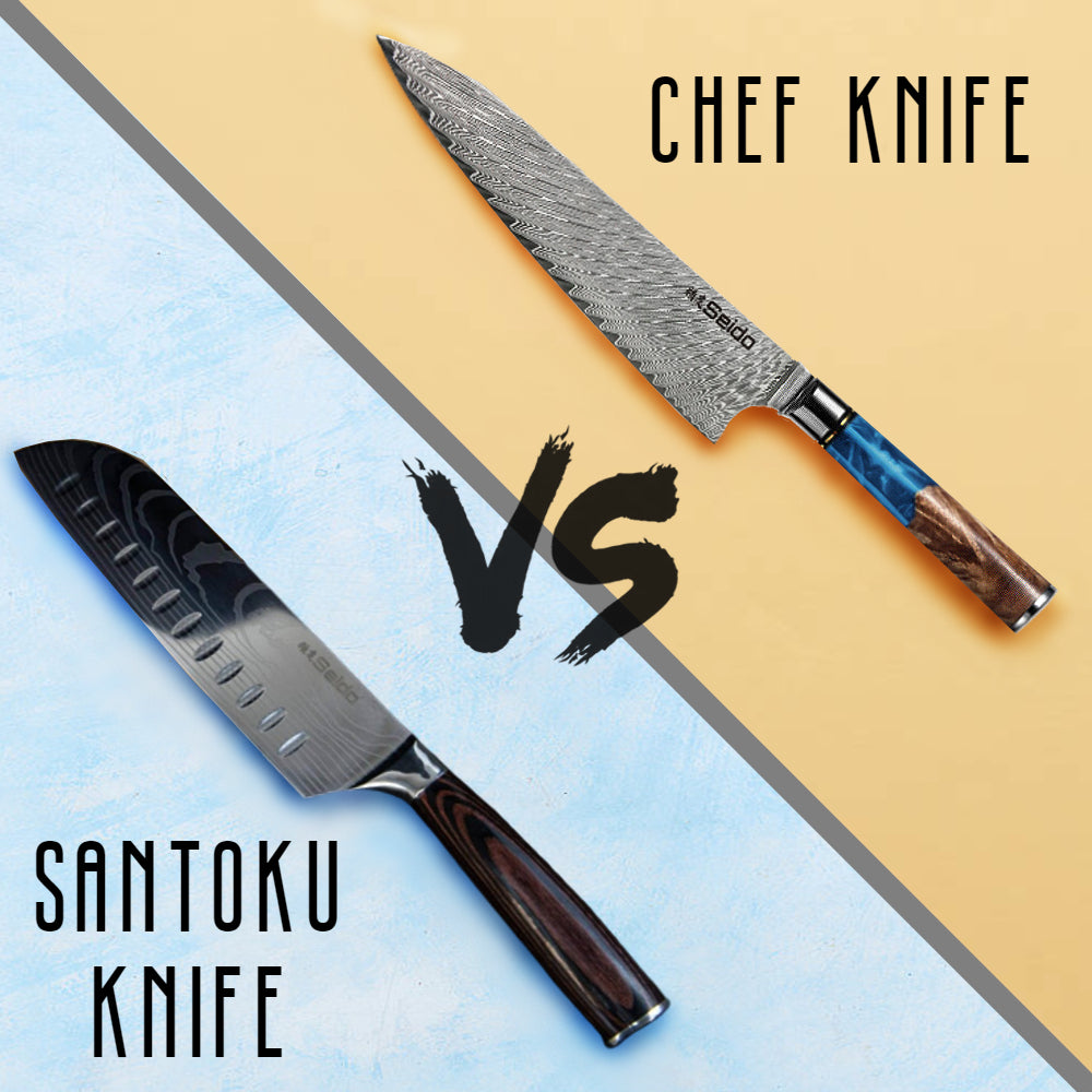 Discover the difference between a Santoku and Chef knife