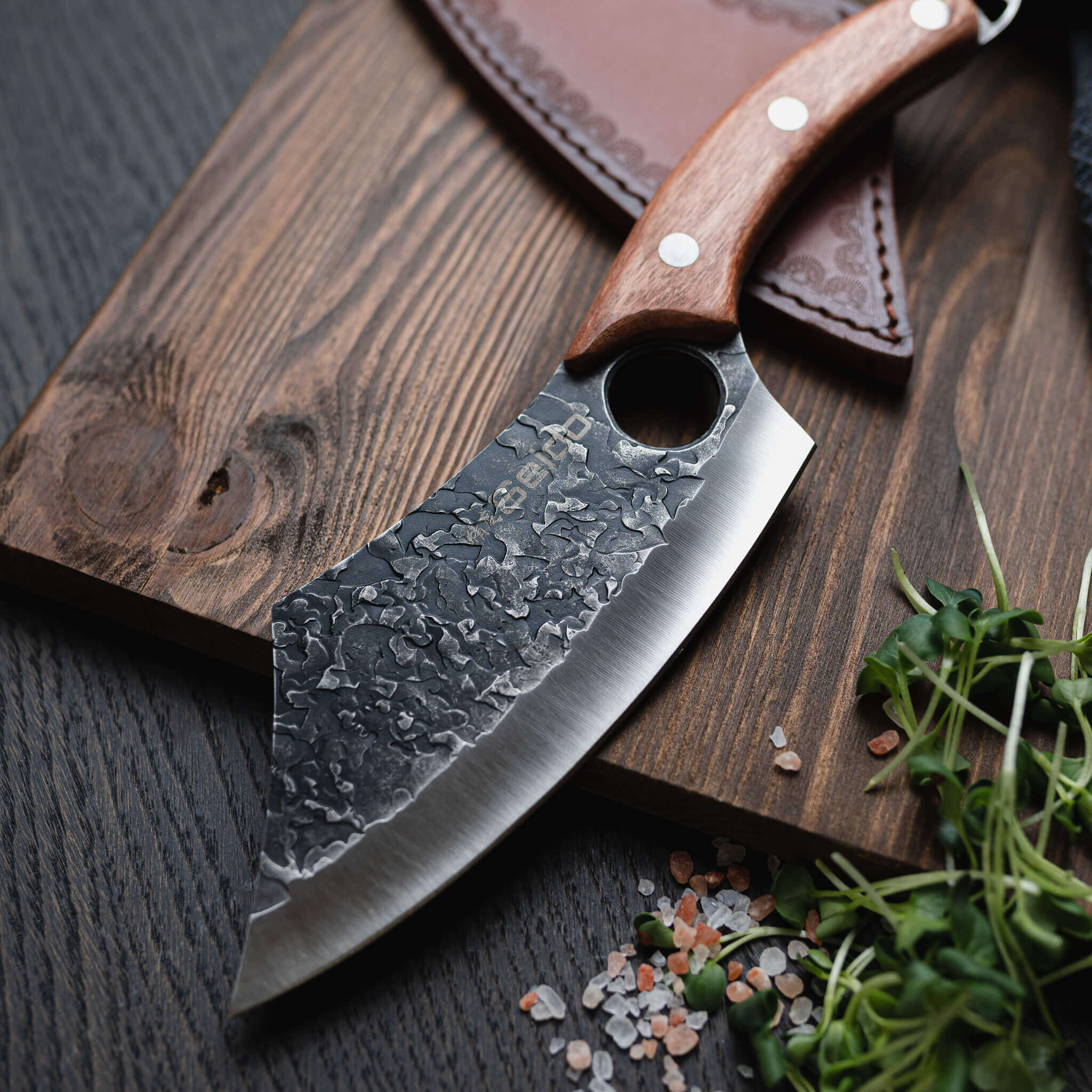 Seido caveman style knives, cleaver series Hakai Knife
