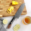 Overhead view of the Titan 7-inch Santoku Knife