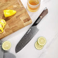 Diagonal view of the Titan 7-inch Santoku Knife