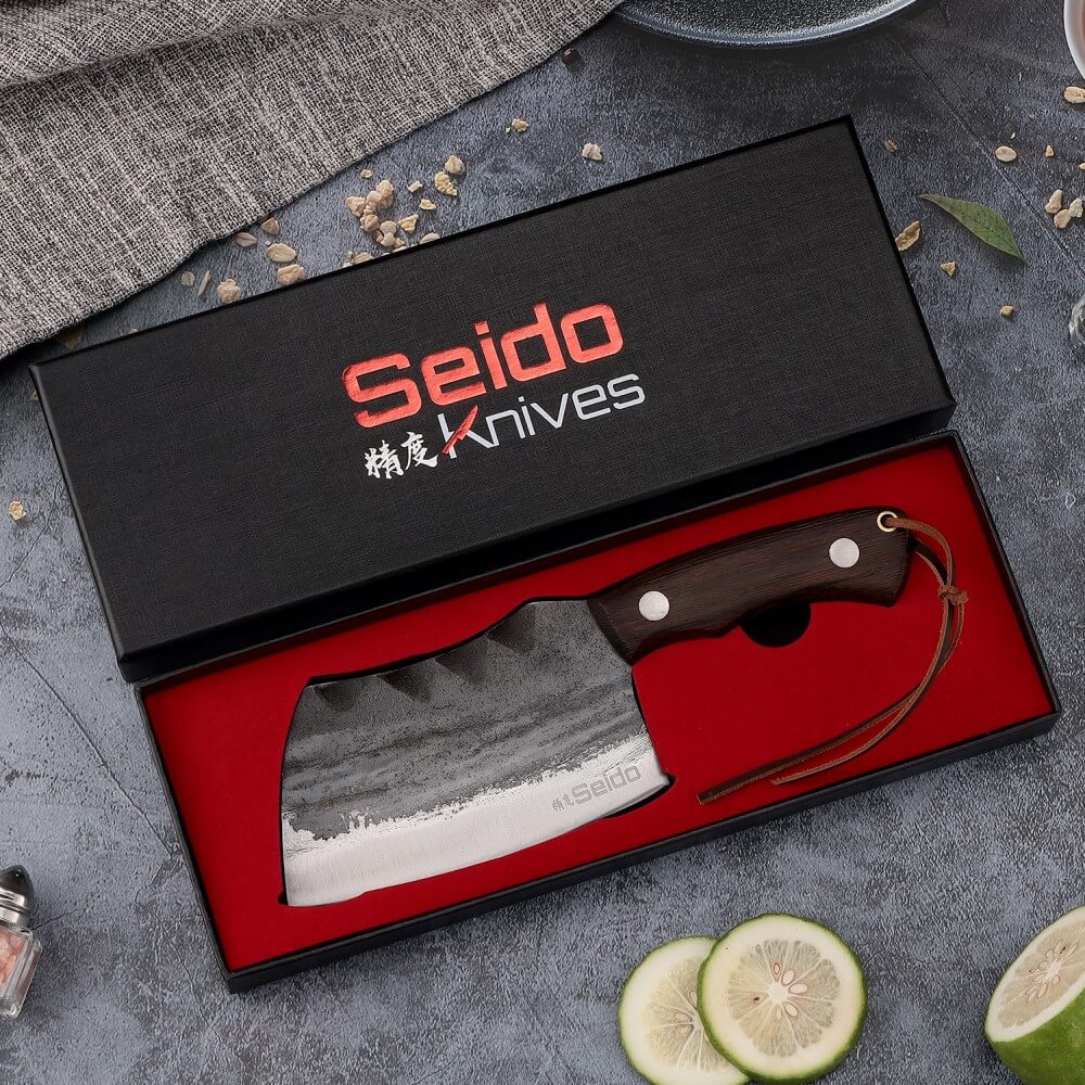 Choppa Cleaver Knife set: Precision and style combined. Upgrade your kitchen with Seido Knives' versatile and reliable cutlery.