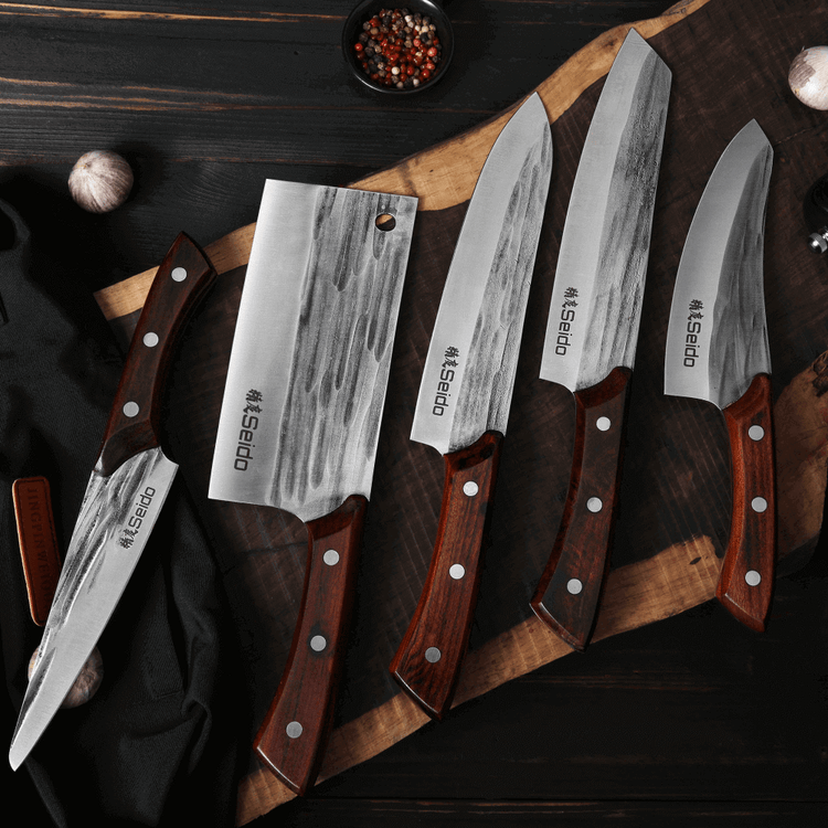 Caveman Butcher Knife Set, 5-Piece | Seido Knives Caveman Butcher Knife Set, 5-Piece | Seido Knives
