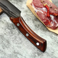 Paring Knife up-right view mahogany handle