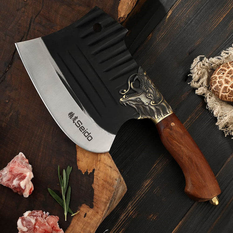Chop Bone Knife Heavy Duty Kitchen Chef Knife Meat Cleaver Bone Chopping  Knife Handmade Forged Stainless Steel