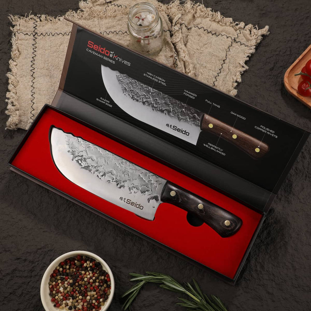 Nikuya Butcher Knife in seido gift box packaging