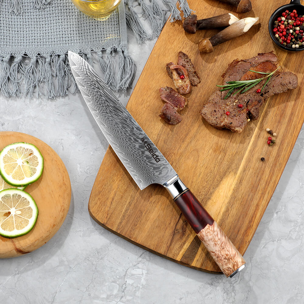  Seido Knives 4-Piece Kanpeki VG10 Japanese Damascus Steel Knife  Set Professional Chef Knife Set Blue Handle Chef Knife, Santoku Knife,  Boning Knife and Paring Knife: Home & Kitchen