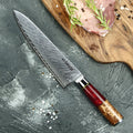 Red Gyuto Executive Damascus Steel Chef Knife