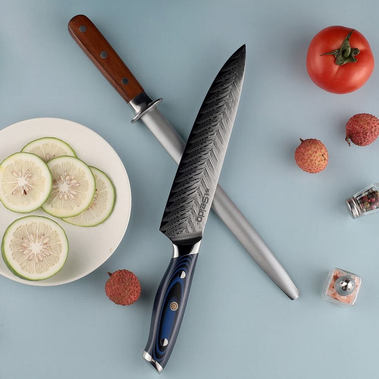 Tedzukuri Knives Damascus Knife Honing Rod