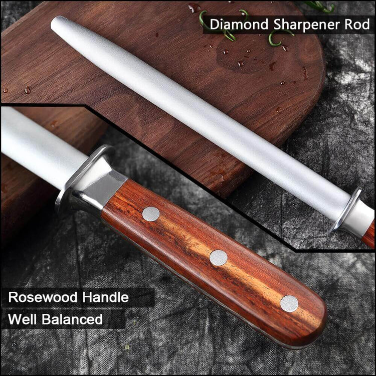 Vogue Diamond Sharpening Steel - Knife Sharpening Diamond Steel
