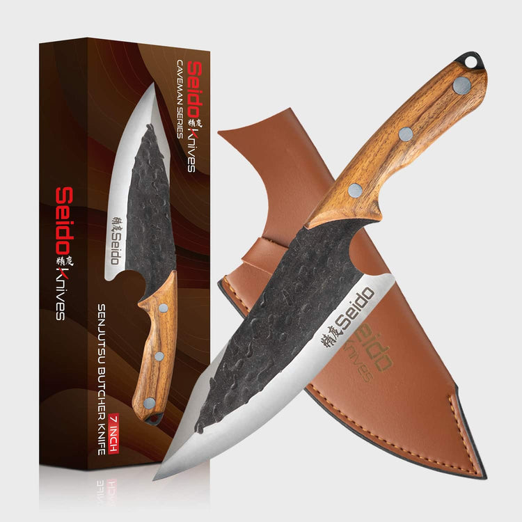 Senjutsu High Carbon Steel Butcher Knife | Seido Knives