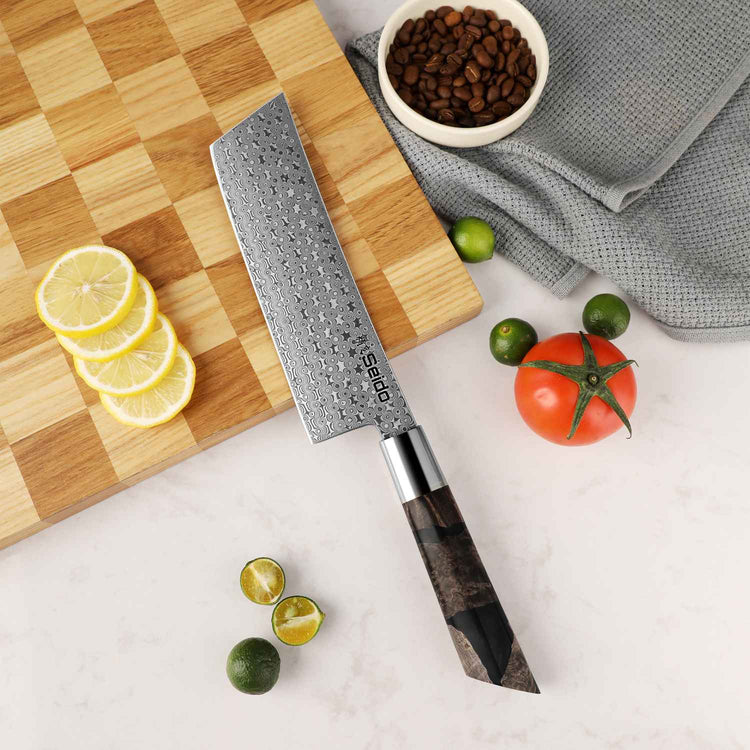 Shinko 5-piece 110 layer Damascus Knife Set | Seido Knives