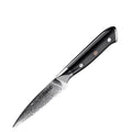 Shujin series Serrated paring knife on a white background.