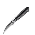 Shujin series Bird’s beak paring knife on a white background.
