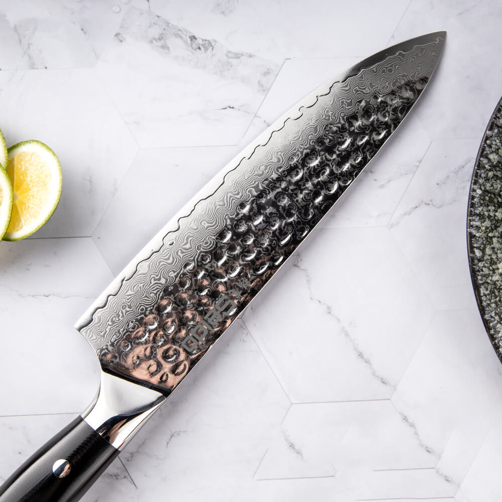 Shujin Gyuto Damascus Knife, Damascus Steel Chef Knife