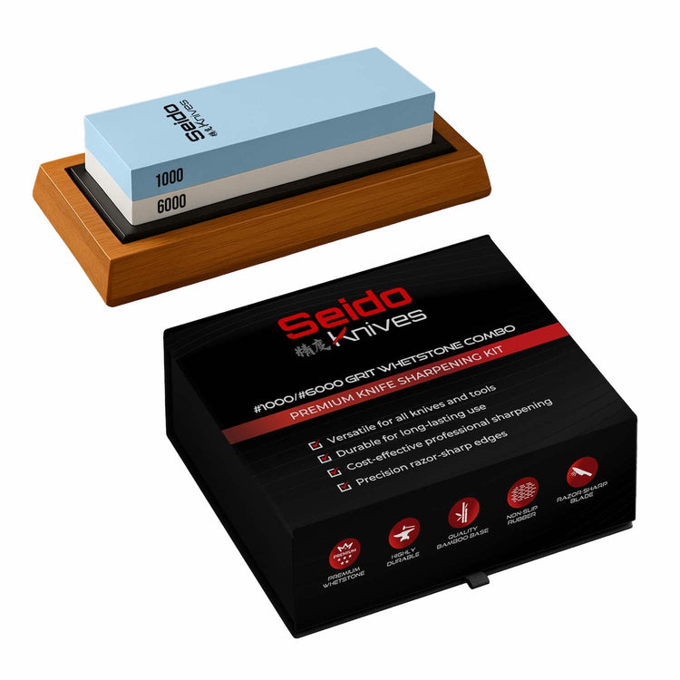 1000 & 6000 Grit Whetstone | Sharpening Stone | Seido Knives