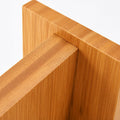 Close-up of the layered bamboo construction on the Bamboo Magnetic Knife Block