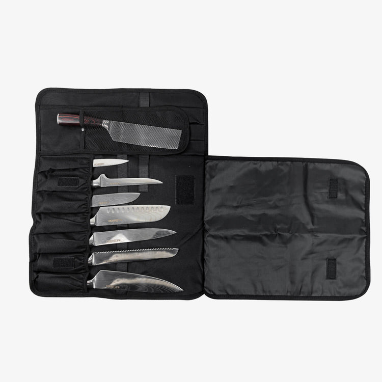 Premium 6-Knife Set With A Leather Roll-Up Bag – Coolina