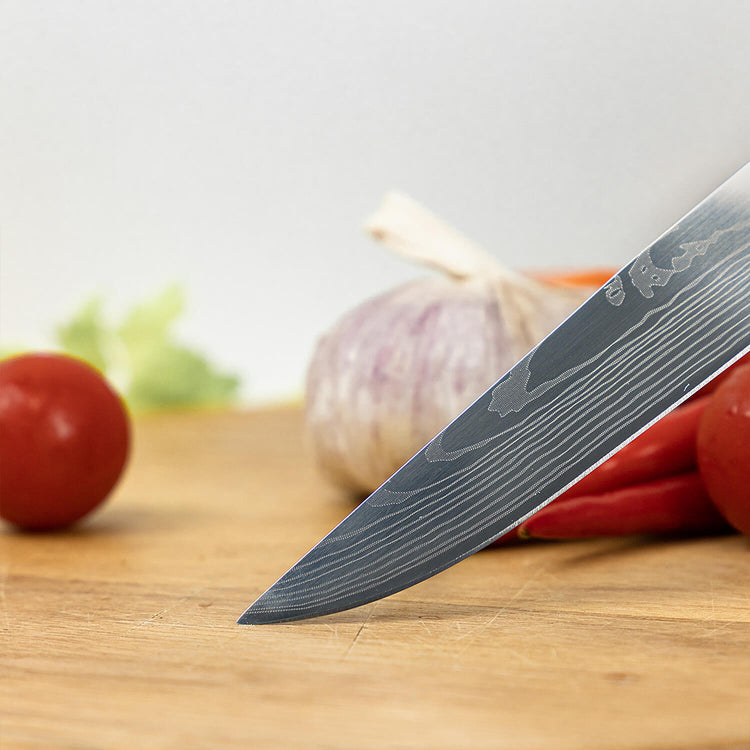 Non Serrated Damascus Steel Steak Knives - Zelancio.com – Marketfleet Inc.