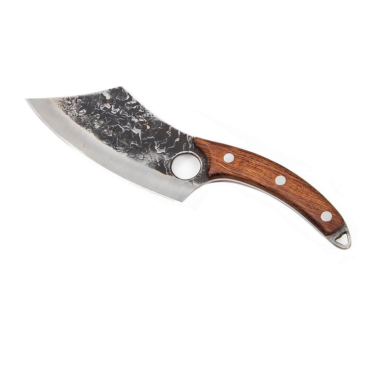 Caveman Style Hand-Forged Outdoor Serbian Chef's Knife - Black Pakkawood  Handle - Blade - 7 Inches – The Cavemanstyle