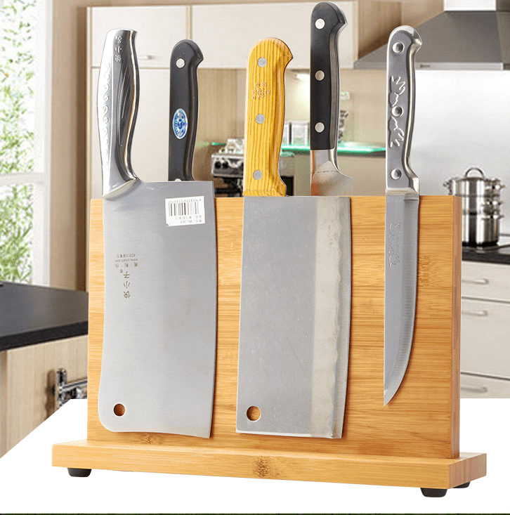 Magnetic Bamboo Knife Rack And Cutting Board Kitchen Set Factory