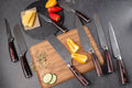 8-piece master chef knife set lifestyle