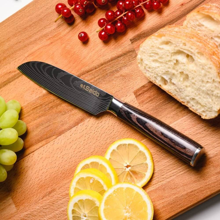 Clearance 6Pcs Steak Knife Set Serrated Stainless Steel Utility with Wooden  Handle for Home Dining Restaurant