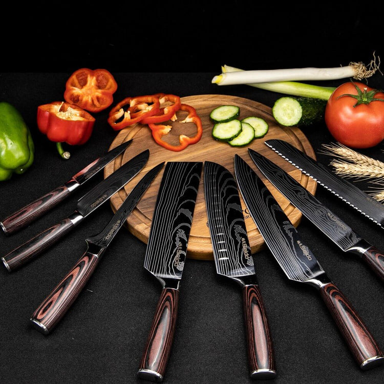 Best Japanese Chef Knife Set VG10 Damascus Steel