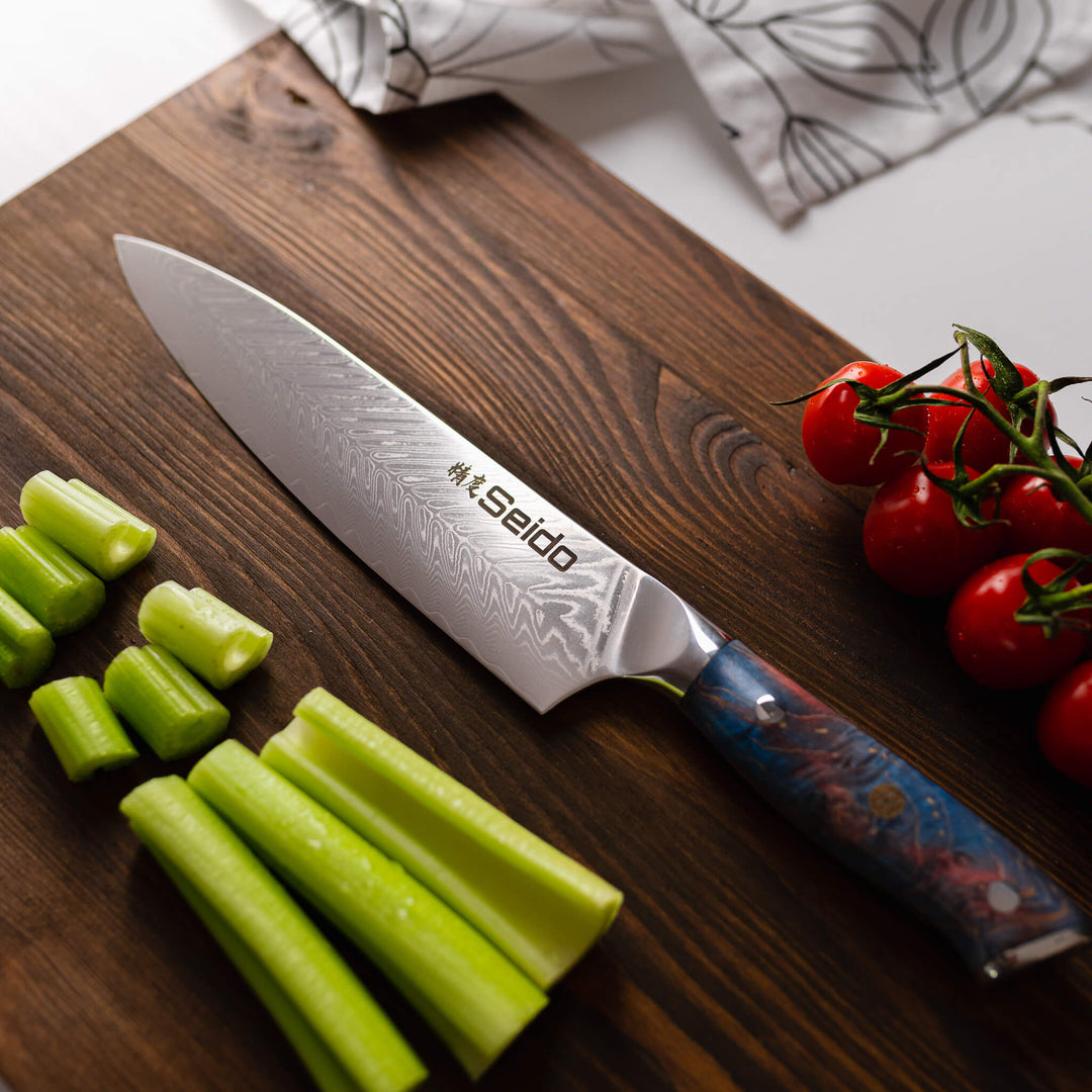 Experience precision and power with the Katsuryoku Gyuto Chef Knife from Seido Knives. Slice, dice, and chop like a pro!