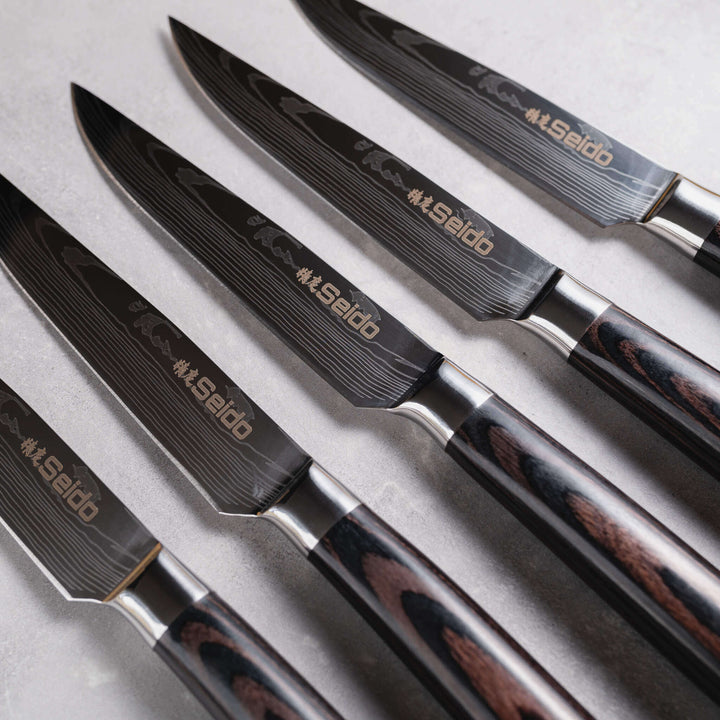 Steak Knives Serrated & StraightEdged Sets Seido Knives