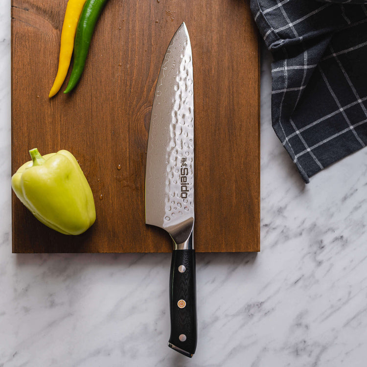 Shujin Gyuto Damascus Knife, Damascus Steel Chef Knife