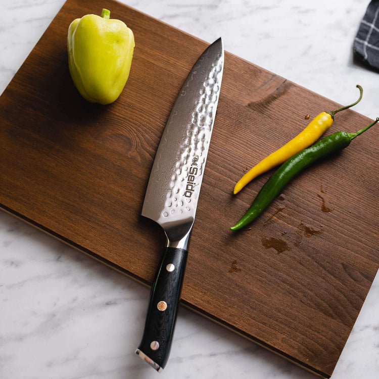 Shujin Gyuto Damascus Knife, Damascus Steel Chef Knife